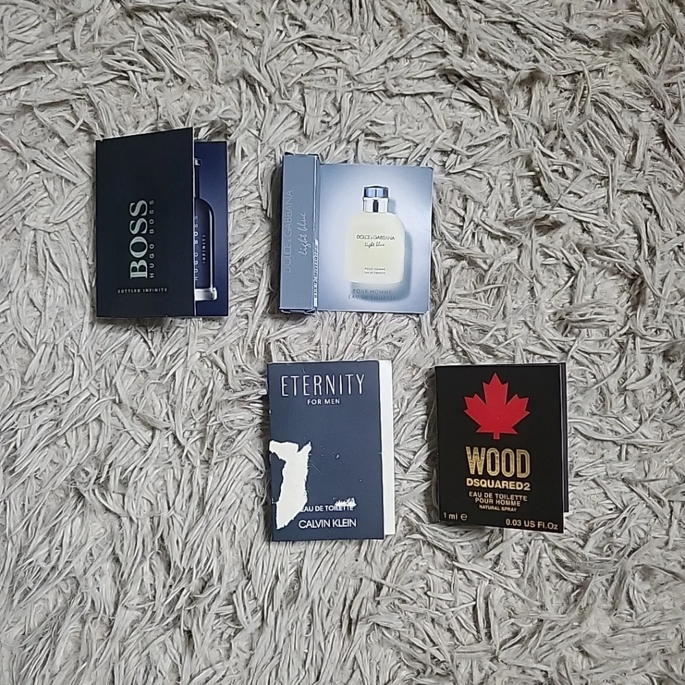 Mens Designer Fragrance Samples Bundle Lot Dolce & Gabbana DSquared2 CK Boss